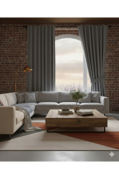 PERKOA Dekoratif Seyrek (1x2) Pile Fon Perde Tek Kanat – Bağcıklı Model, Kalı...