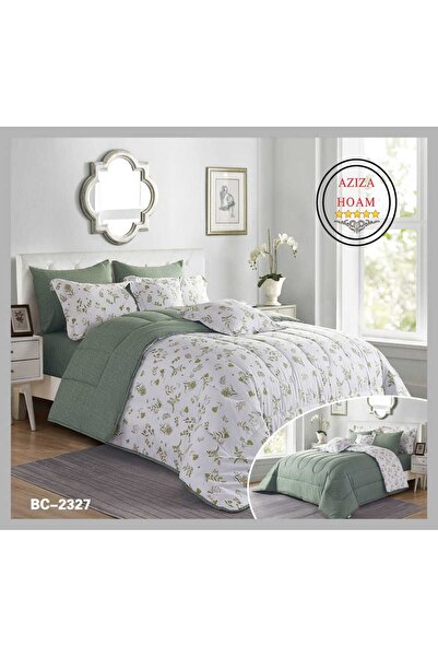 FABRIC 100% cotton, double size, 10 pieces. Luxurious green duvet, combining ...