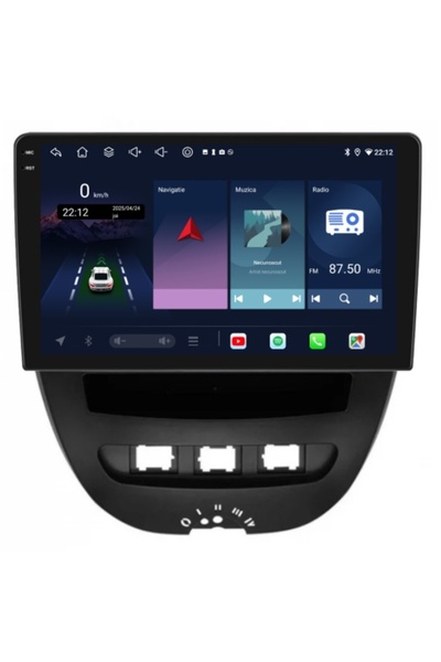 Piloton Navigație dedicată pentru Peugeot 107 (2005-2014) 10" 6GB RAM 128GB O...