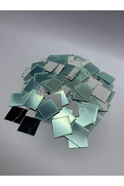 pleksi aksesuar Dekor Süs KAREAyna Gümüş 100x Adet Pleksi Dekoratif 3*3cm