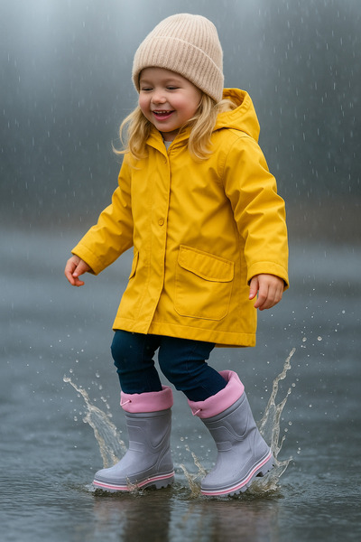 OUTLET41 Kürklü Çocuk Su Geçirmez Yağmur & Kış Botu – Kaymaz Tabanlı, Termal,...