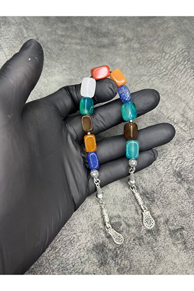 Mos Tespih Zaza Rectangular Mixed Natural Stone Shaker Prayer Beads