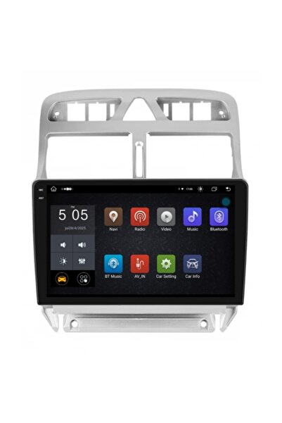 Piloton Navigație pentru Peugeot 307 (2000-2012) 9" QLED 2K, 8GB RAM, 256GB, ...