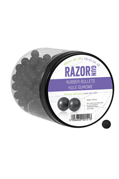 RazorGun Set of 100 rubber balls, caliber 68