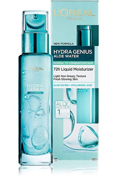 L'Oreal Cosmetics Hydra Genius Aloe Water Liquid Moisturiser, Hydrating Up To 72 Hours, 70 ml