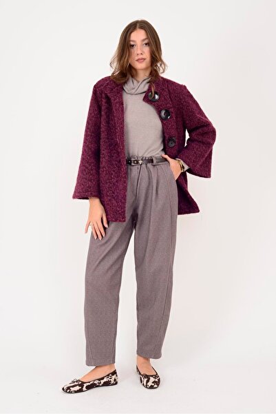 Park Moda 76053 Fish Scale Pattern Thin Belted Pants