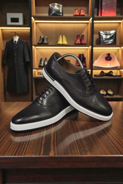 VİVA SHOES حذاء رجالي كاجوال بنعل إيفا من الجلد الطبيعي 100%