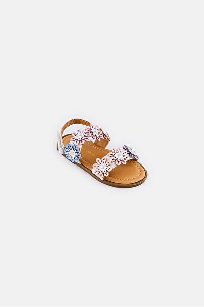 Laura Ashley Toddlers Girl Velcro Closure Sandals, Multicolor