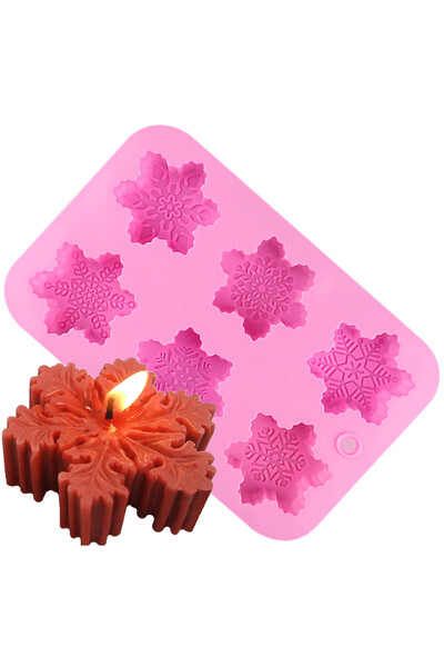 Alina Matra de silicon pentru copt si turnare Fulgi de zapada Briose jeleuri cioco sapun lumanari rasina