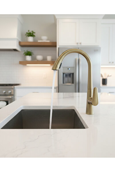 EMFA AKSESUAR Mat Gold Spiralli Mutfak Bataryası - Antik Gizli Spiralli Mutfa...