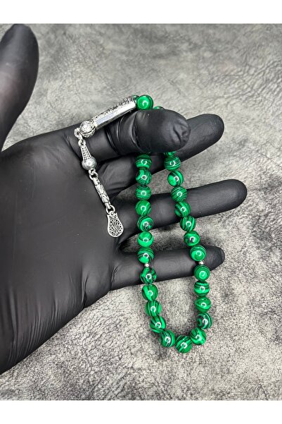 Mos Tespih سبحة من حجر الماكاليت الطبيعي عالي الجودة