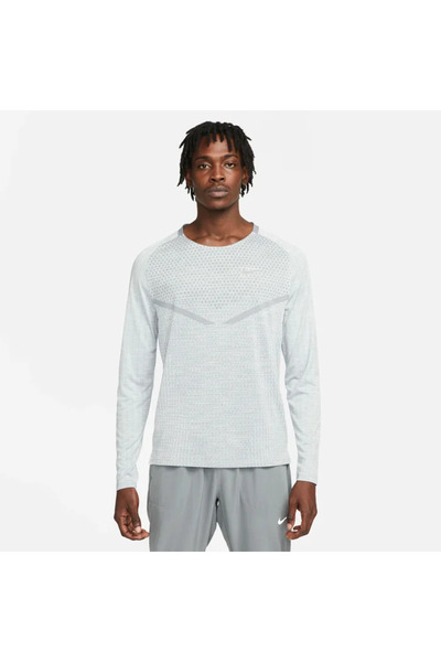 Nike Dri-FIT TechKnit Uzun Kollu Reflektörlü Erkek Koşu Üstü