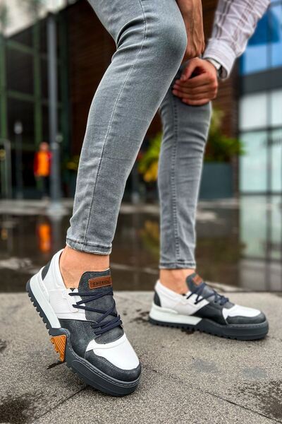 Lucy Shoes Yg067 Warrem Men's Casual Lace-Up Leather Sports Sneaker Shoes Cab...