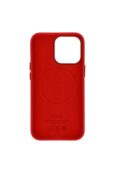 OEM Husa piele MagSafe iPhone 16 Pro rosie