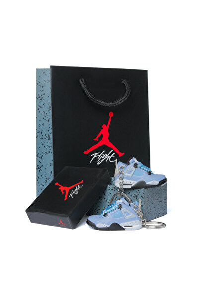 JORDAN 4 Retro University Blue Set Brelocuri, Cutie si Punga