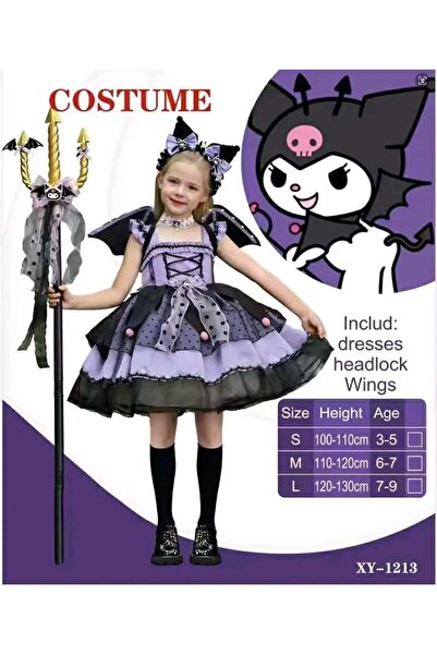 Other زي كورومي للبنات – فستان تنكري مع أجنحة وإكسسوارات