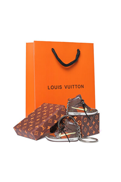 JORDAN 1 x LV x OW Keychain Set, Box and Bag