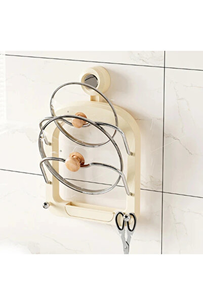 Epilons رف منظم لحامل أغطية أواني المطبخ