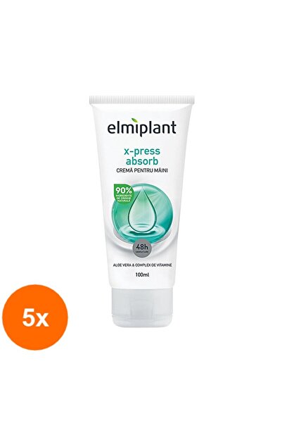 ELMIPLANT Set of 5 x Xpress Absorb Hand Cream, 100 ml