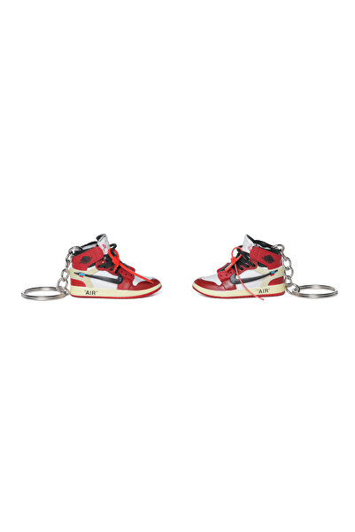 JORDAN 1 High Chicago x OW Keychain Set