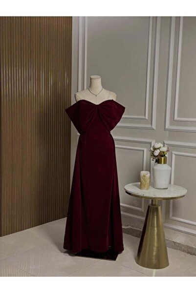 vanus fashion 6726- فستان مخملي ساتر (3 الوان )