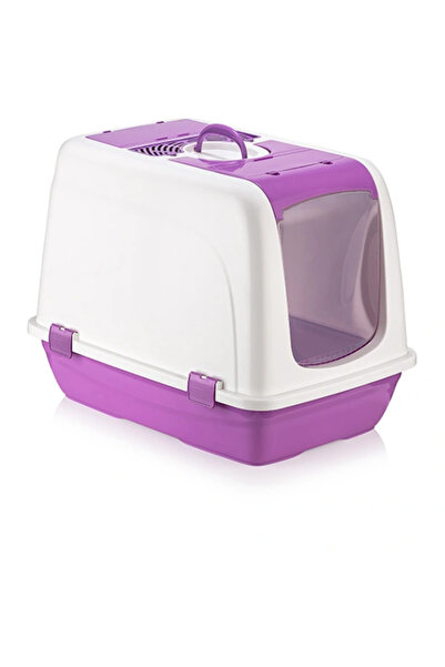 Epilons مرحاض كبير للقطط من ميكوبت باللون الأرجواني MCHD-RSKRG34