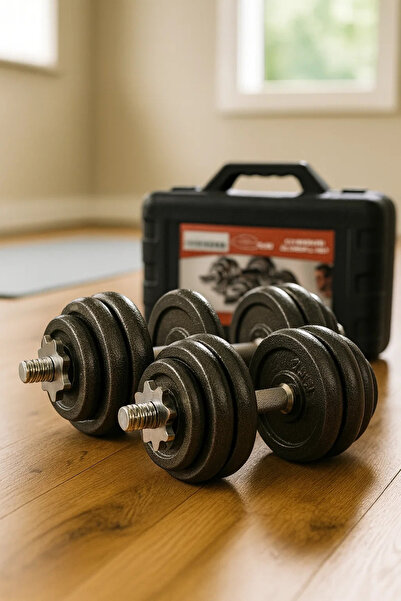 Generic 3 in 1 Adjustable Dumbbells Set Dumbbell and Barbell Set for Home Fitness Exercise.