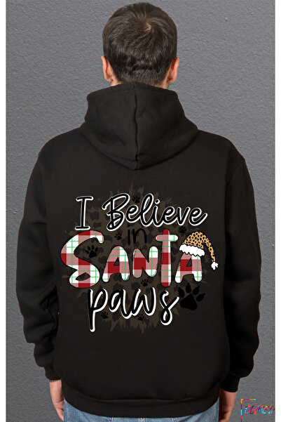 Bumeta سويت شيرت كريسماس سانتا باوز دوج مطبوع للجنسين بغطاء رأس هوديي