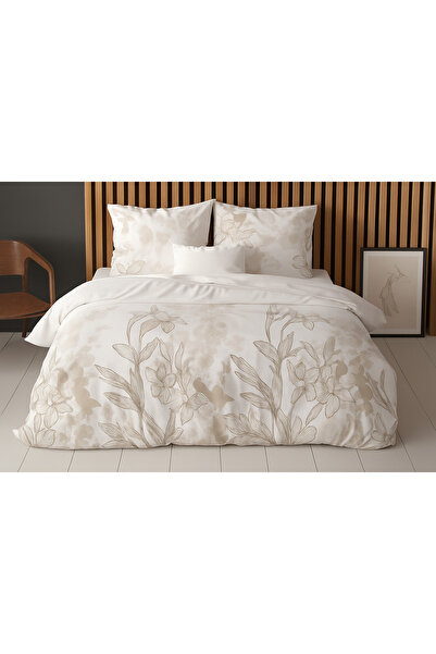 OEM Sleeptime Elegance Flynn Duvet Cover White 200 x 220 cm – Elegant Floral Design