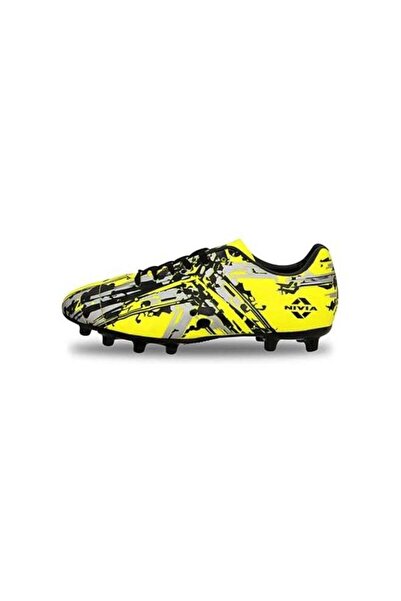 Nivia Storm Football Shoes (Yellow), UK Size 10, Men's