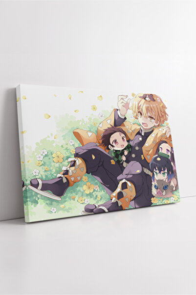 KOSS Dijital Demon Slayer Chibi personaj luri, culori pastel florale, design ...