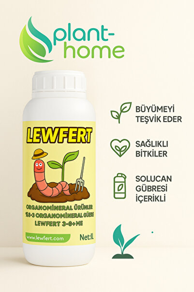 plant-home 3-8-3+ME Organomineral Sıvı Gübre 1 Litre – Solucan Gübresi İçerikli, Kök ve Çiçeklenme Destekleyici