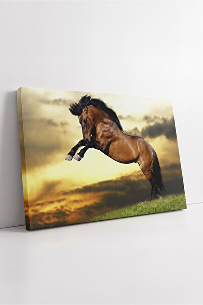 KOSS Dijital Pictură pe pânză cu cal săritor, cu temă de mișcare energizantă,...