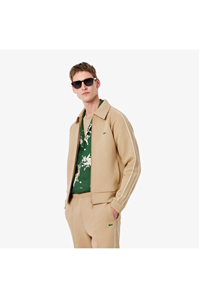 Lacoste Erkek Regular Fit Fermuarlı Bej Sweatshirt