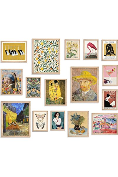 ALAYRA International 16 Pcs Framed Wall Art Set – Landscape Canvas Prints in ...