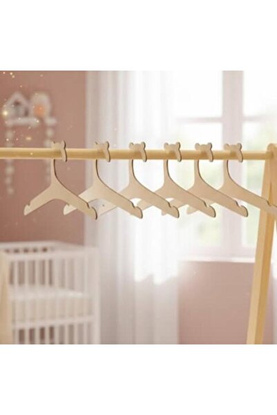 SPR علاقات ملابس مواليد Wooden Newborn Clothes Hangers (Set of 6)
