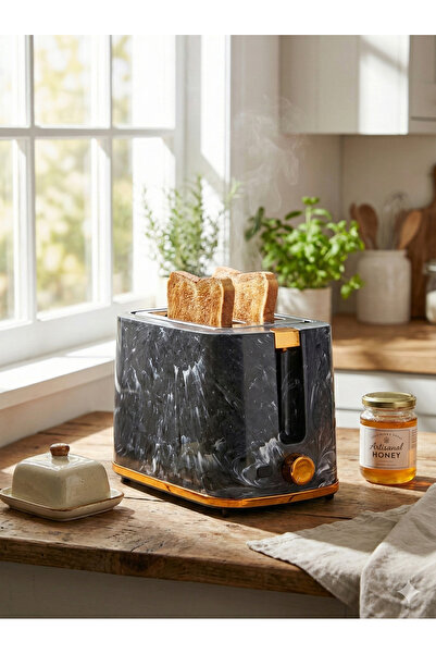 Koolen محمصة خبز مزدوجة بقدرة 900 واط ومزودة ب 6 سرعات من كولين، لون أسود رخامي