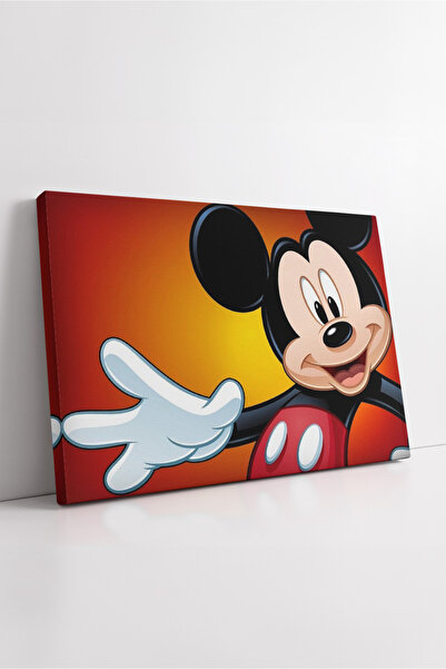 KOSS Dijital Μίκυ Μάους Κόκκινο Πορτοκαλί Φόντο Χαρούμενο Παιδικό Δωμάτιο με ...