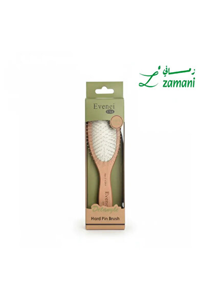 EVENEI USA EV984 Natural Wood Hard Pin Detangling Hair Brush for All Hair Types