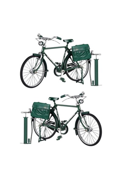 OEM Set of 2 Vintage bicycle models, 3D metal, 1:10 scale, realistic shape, 56 adjustable parts