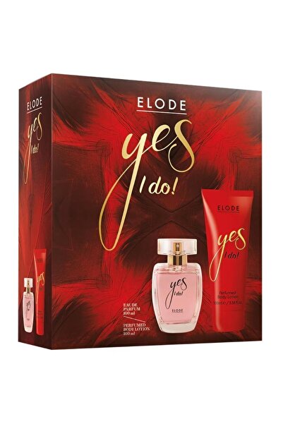 Elode Set 2 x Women's Gift Box Yes I Do, Eau de Parfum 100 ml, Body Lotion 10...