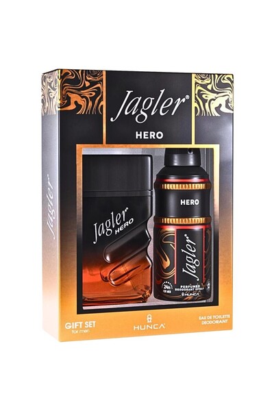Jagler Set 2 x Gift for Men Hero, Eau de Toilette 90 ml, Deodorant 150 ml