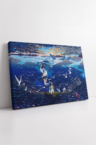 KOSS Dijital Hatsune Miku Peisaj marin Pictură pe pânză cu atmosferă calmă, c...