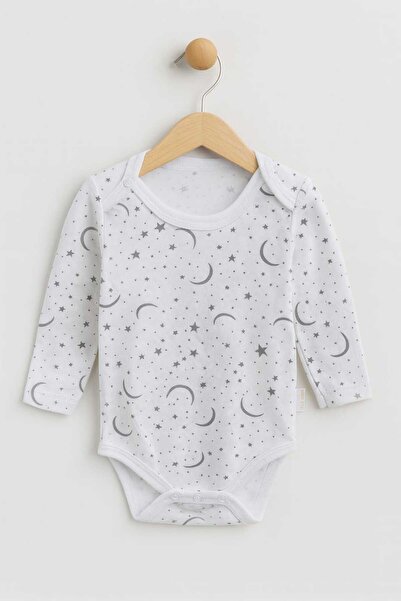 neocotton Cotton Printed interlock bottom snap long sleeve baby bodysuit