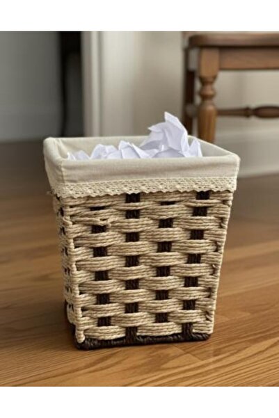 SPR سلة مهملات خوص سلة مهملات الروطان الطبيعي