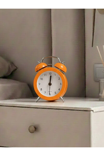 MINDA Mini Çalar Saat Analog Dekoratif Masa Saati Masaüstü Metal Çalar Saat