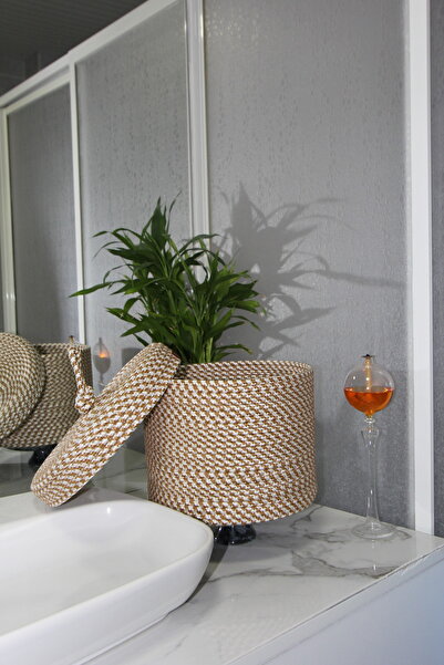 fa collection desing سلة تنظيم متعددة الأغراض مع غطاء، أزرق بلون الكوبالت مع غطاء، منظم مع غطاء