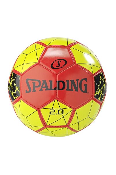 SPALDING كرة قدم مقاس 5، لون أحمر/أصفر، 2.0