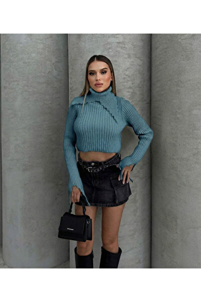 HAFT High Neck Ribbed Crop Knitwear – Boutique Collection