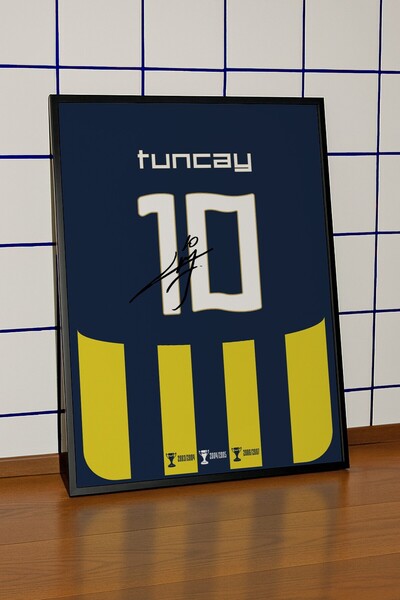 Base Concept Tuncay Şanlı 10 Numara İmzalı Forma Baskı Poster (Çerçeveli)